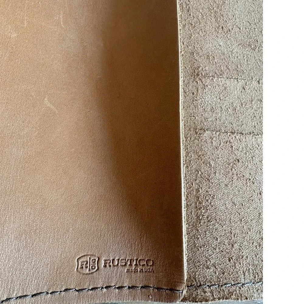 Rustico Chrysler Leather Tool Pen Roll Wrap‎ Tan USA Handcrafted Organizer